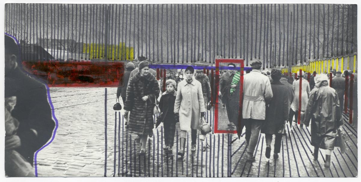 Zofia Kulik. Intervention sur la photographie (3), épreuves gelatino-argentiques, 1969-1971. Avec l’aimable autorisation de l’artiste / Persons Project.